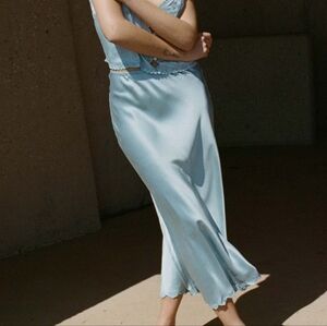 SOLD Doen Elowen Skirt Heirloom Mineral Blue Small S